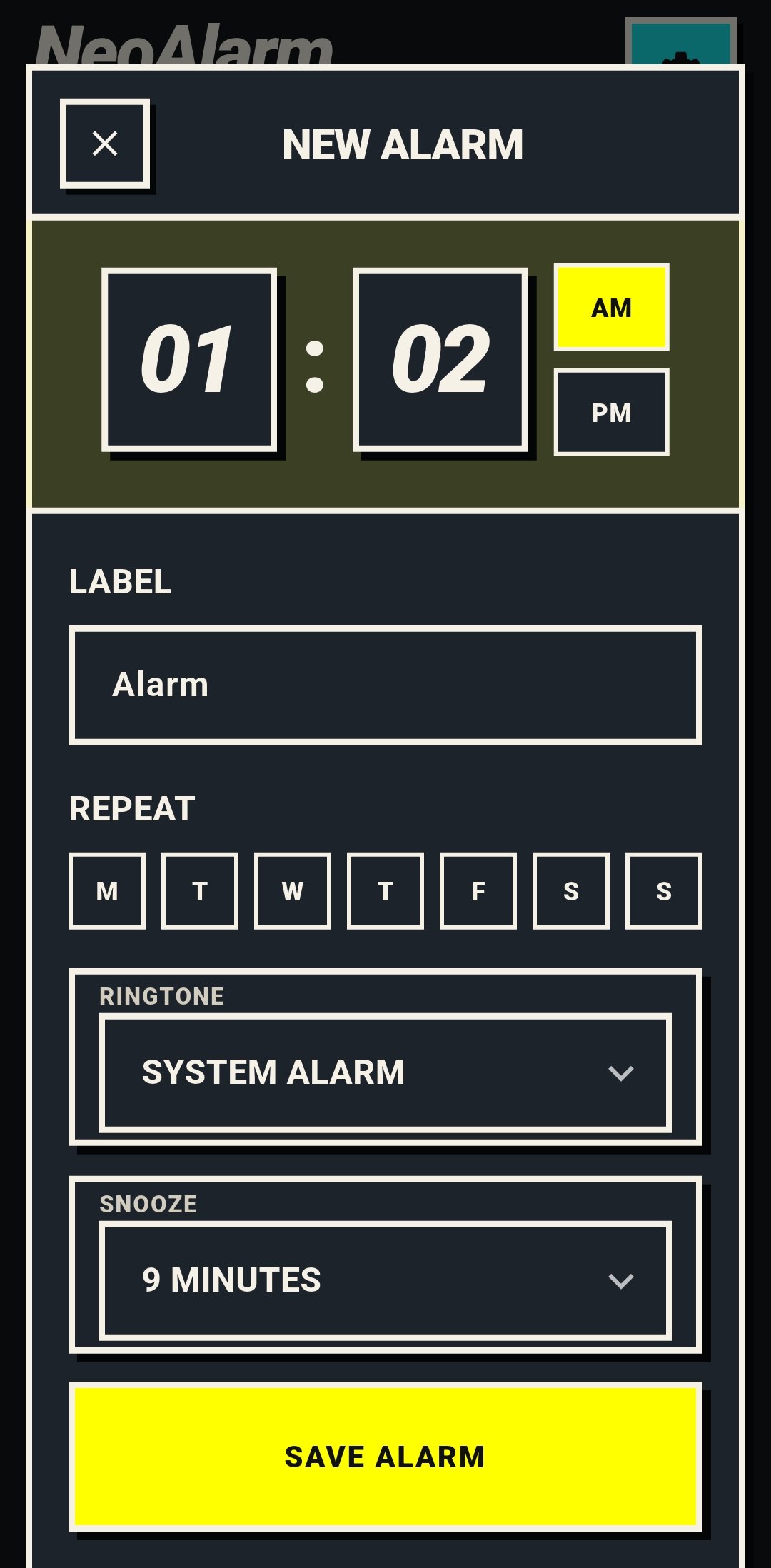 Alarm Editor