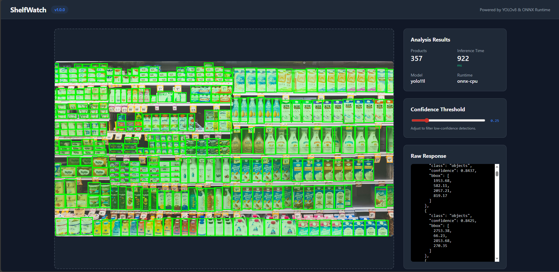 ShelfWatch Interface Overview